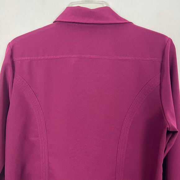 Roz & Ali Magenta Button Down Shirt Casual Workwear - Picture 9 of 13